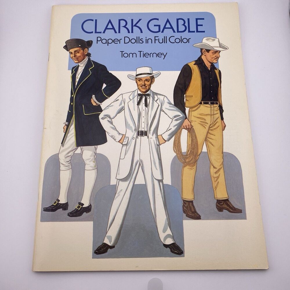 Vintage Uncut Clark Gable Paper Dolls Tom Tierney 1986